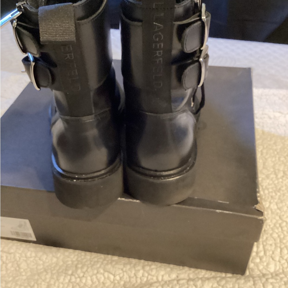 Karl Lagerfeld Paris Double Buckle Boot - Picture 6 of 8